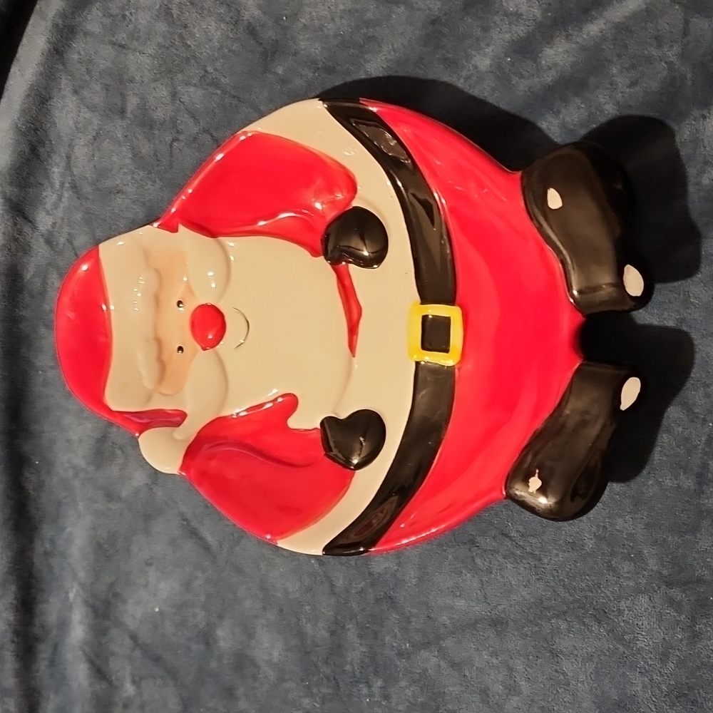 Trisa Ceramic Decorative Santa Trinket Candy Dish